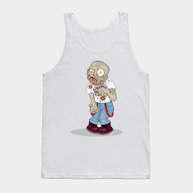 Skinhead Zombie Tank Top by hello@jobydove.com